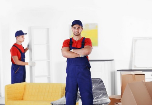 Van and moving equipment used for local removals in Notting Hill