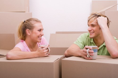 Packing office equipment for a commercial relocation in Notting Hill