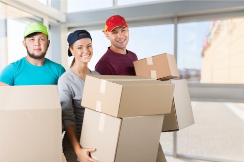 Local house removal team planning a move in Notting Hill street